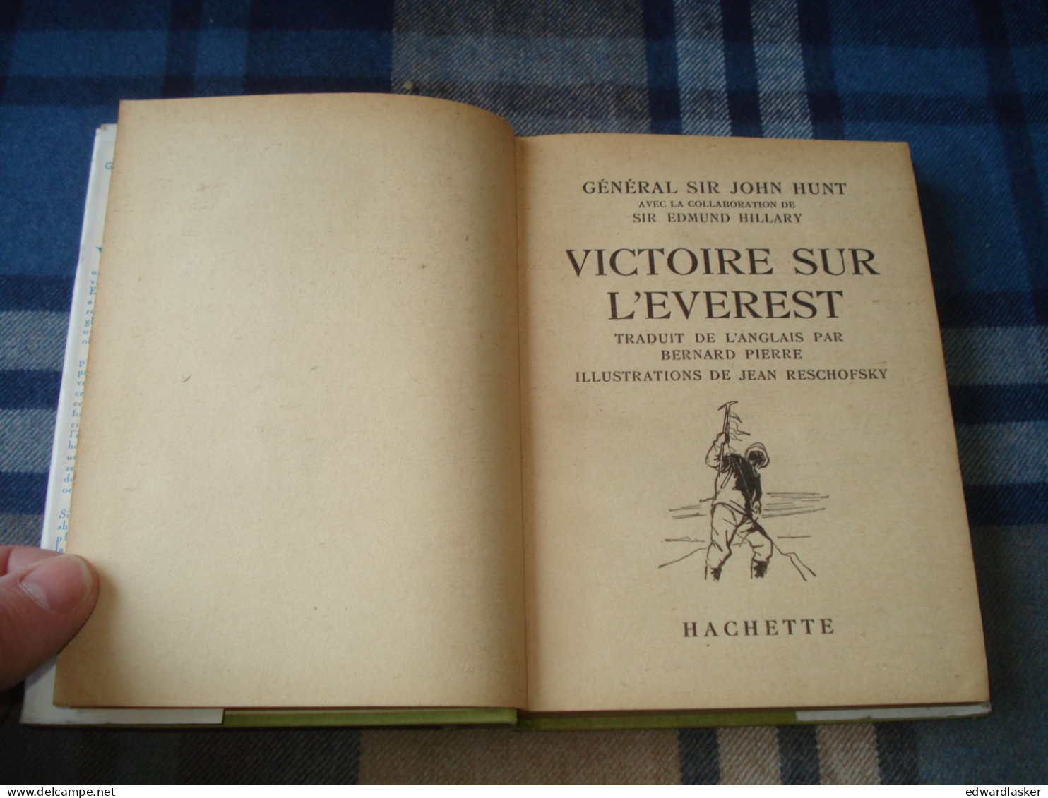 BIBLIOTHEQUE VERTE : VICTOIRE Sur L'EVEREST /J. HUNT Et E. HILLARY Jaquette 1955 [3] - Bibliotheque Verte