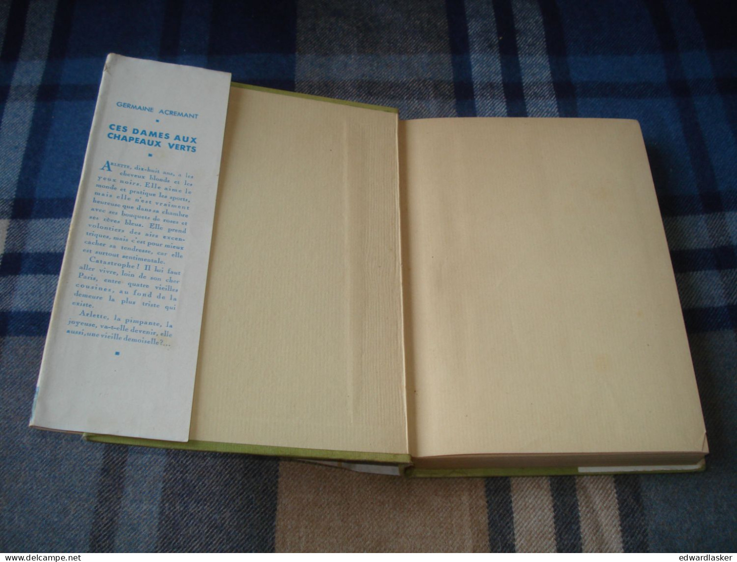 BIBLIOTHEQUE VERTE : Ces Dames Aux Chapeaux Verts /Germaine Acremant - Jaquette 1952 - Jacques Demachy - Bibliotheque Verte