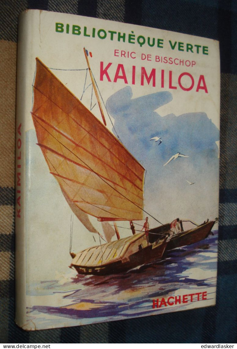 BIBLIOTHEQUE VERTE : Kaimiloa /Éric De Bisschop - Jaquette 1953 - Paul Durand - Biblioteca Verde