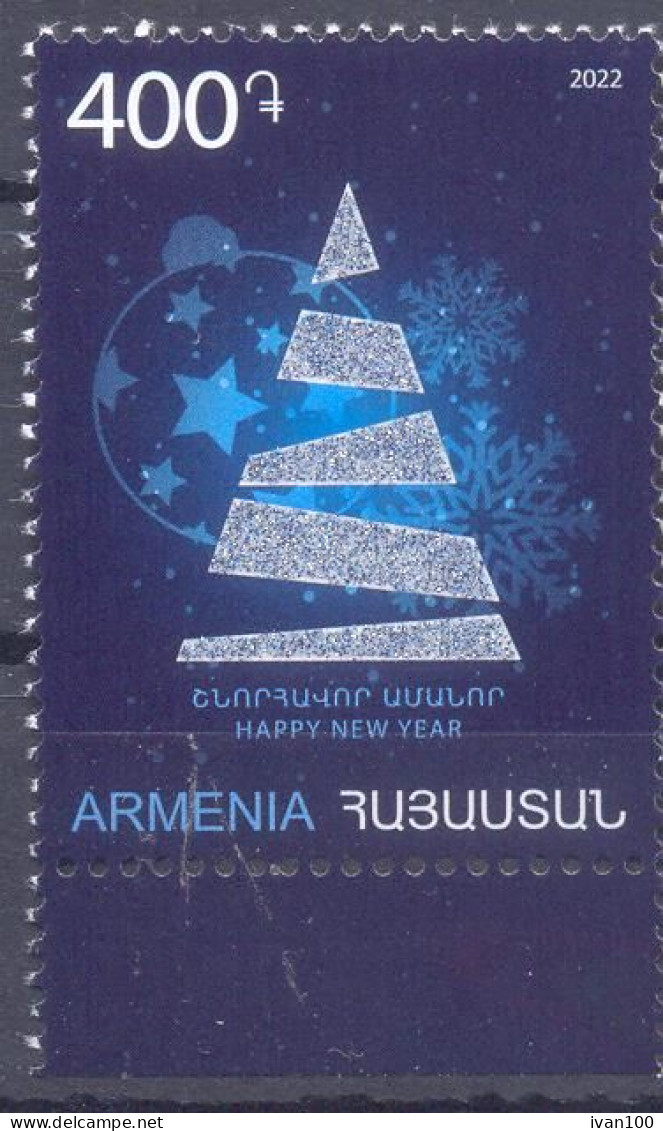 2022. Armenia, New Year And Christmas, 1v, Mint/** - Armenien