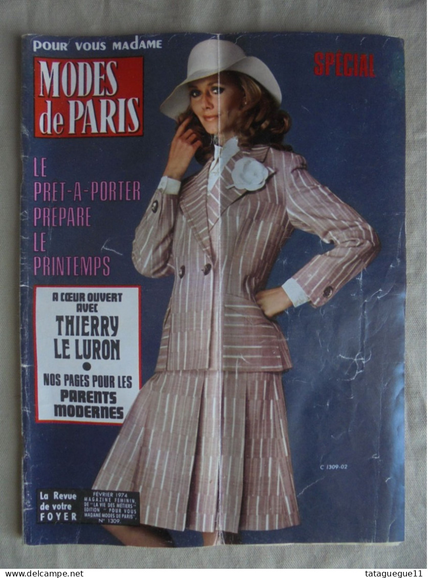 Ancien - Revue Modes De Paris Spécial N° 1309 Février 1974 - Mode