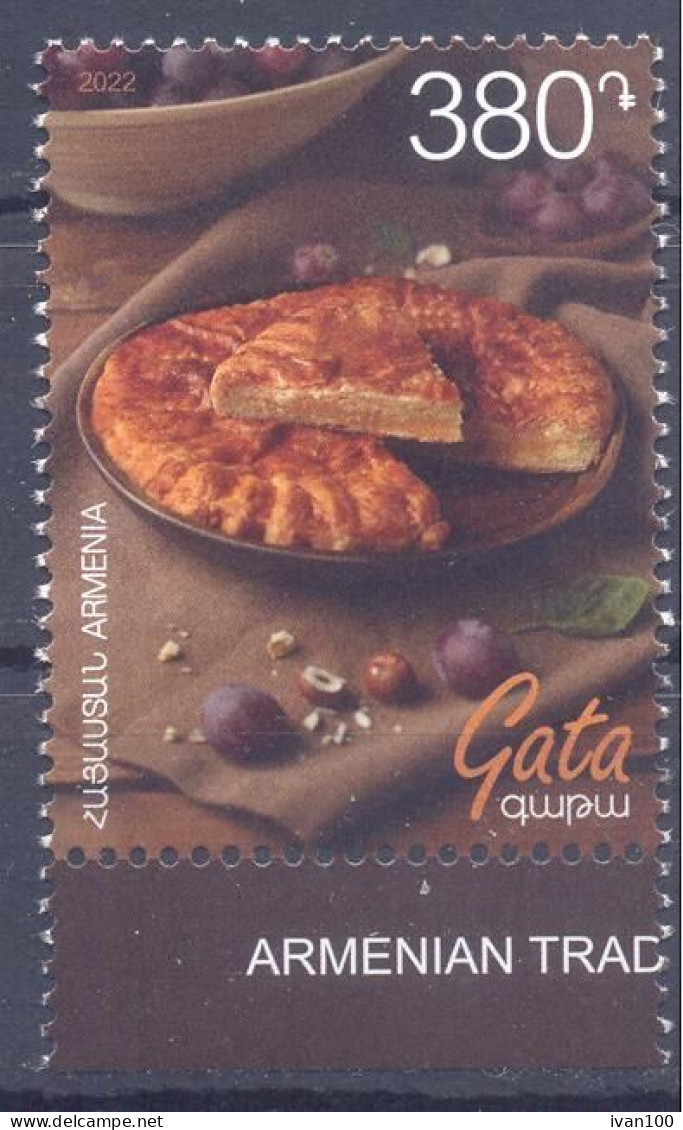 2022. Armenia,  Armenian National Cuisine, Gata, 1v, Mint/** - Armenia