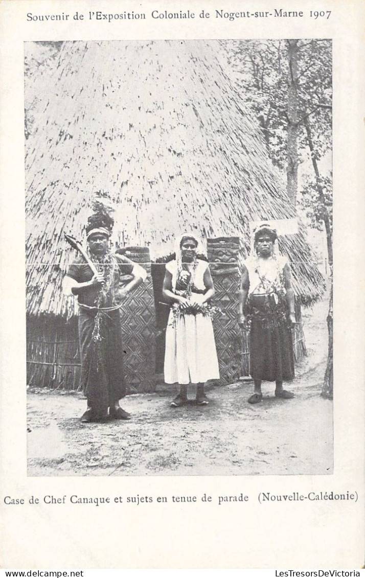 NOUVELLE CALEDONIE - Case De Chef Canaque En Tenue De Parade - Carte Postale Animée - Nouvelle Calédonie