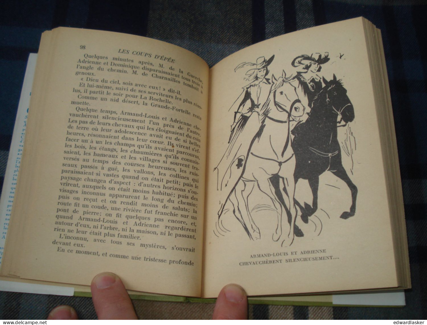 BIBLIOTHEQUE VERTE : Les Coups D'épée De M. De La Guerche /Jules Verne - Jaquette 1955 - Jean Reschofsky - Biblioteca Verde