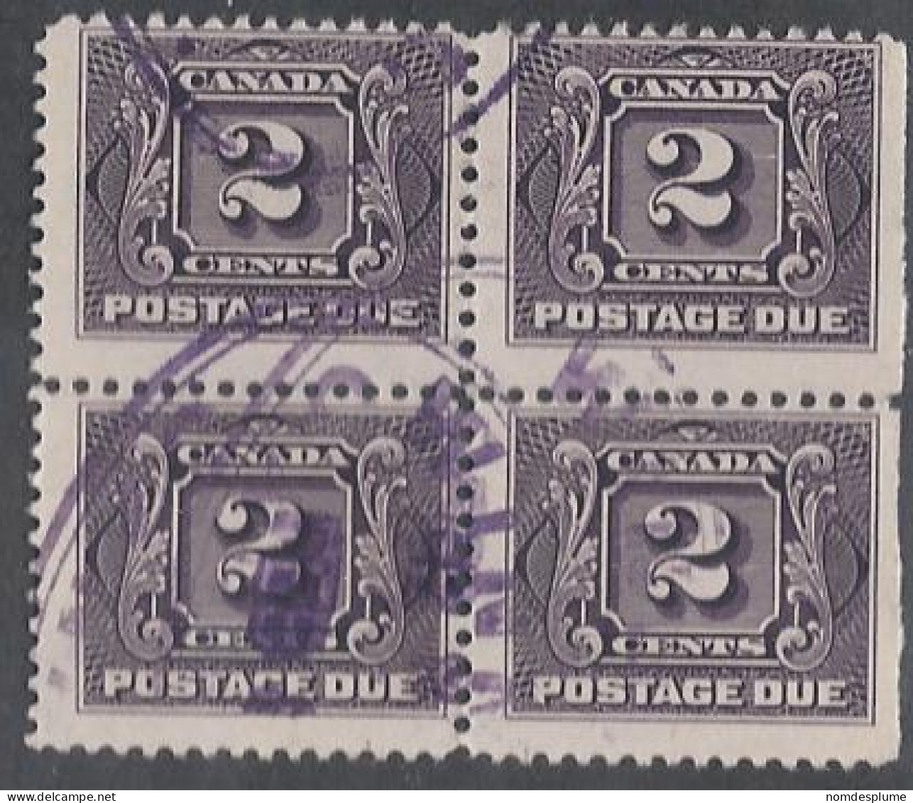 17279) Canada 1906 Postage Due Block - Portomarken