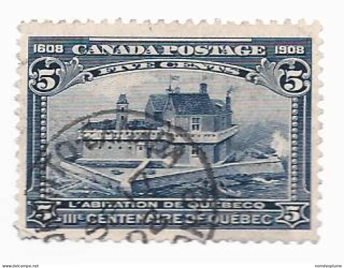 17296) Canada  1908 Quebec SON Postmark Cancel - Used Stamps