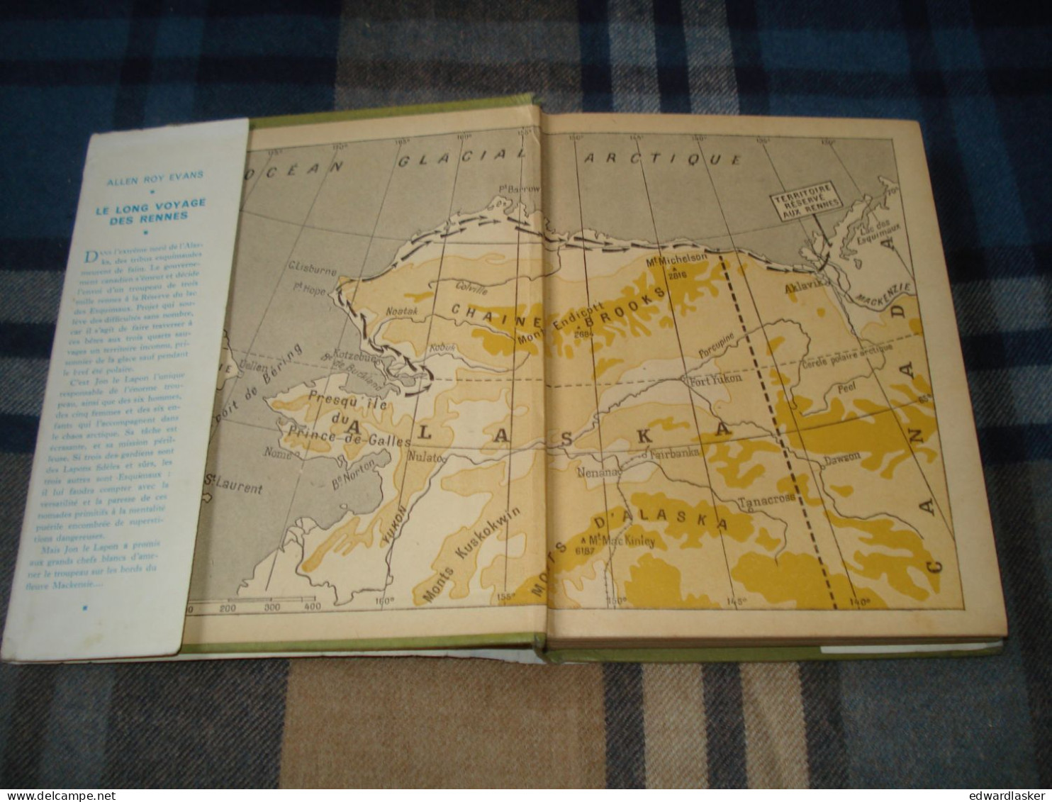 BIBLIOTHEQUE VERTE : Le Long Voyage Des Rennes /A.R. Evans - Jaquette 1955 [3] - Biblioteca Verde