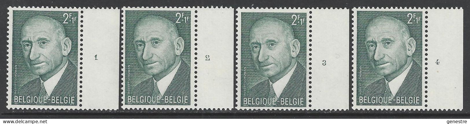 Belgique - 1967 - COB 1419 ** (MNH) - Planches 1 à 4, Série Complète - 1961-1970