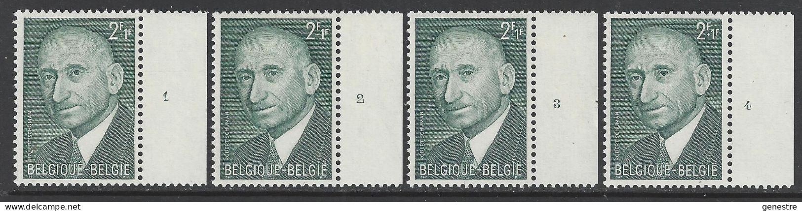 Belgique - 1967 - COB 1419 ** (MNH) - Planches 1 à 4, Série Complète - 1961-1970