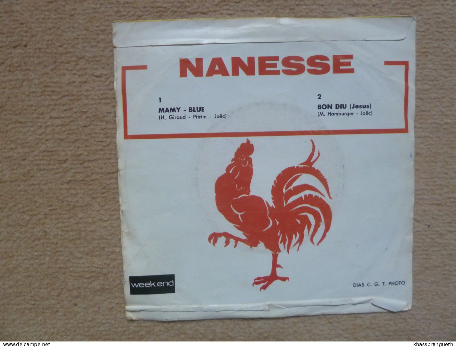 NANESSE . MAMY-BLUE (VERSION DIALECTALE WALLONNE (45T) (WEEK END) - Comiche