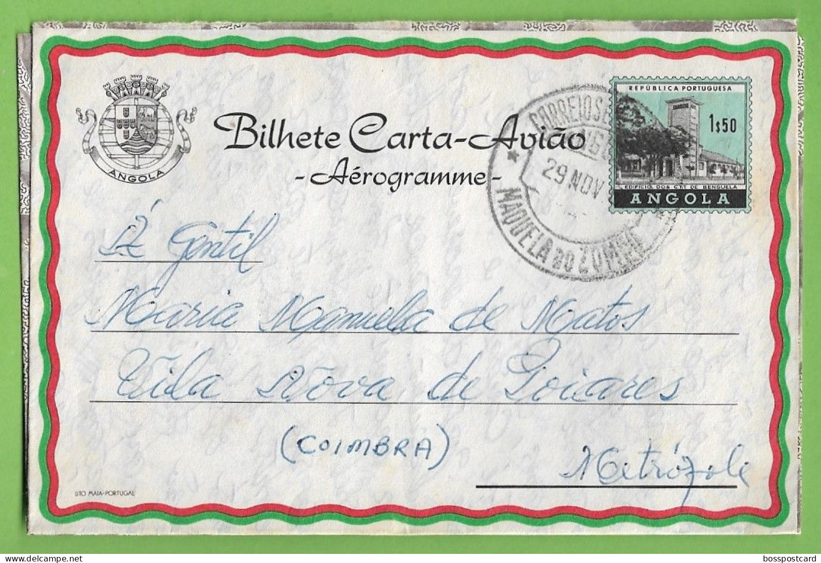 História Postal - Filatelia - Aerograma - Aerogram - Stamps - Timbres - Philately - Portugal - Angola - Cartas & Documentos