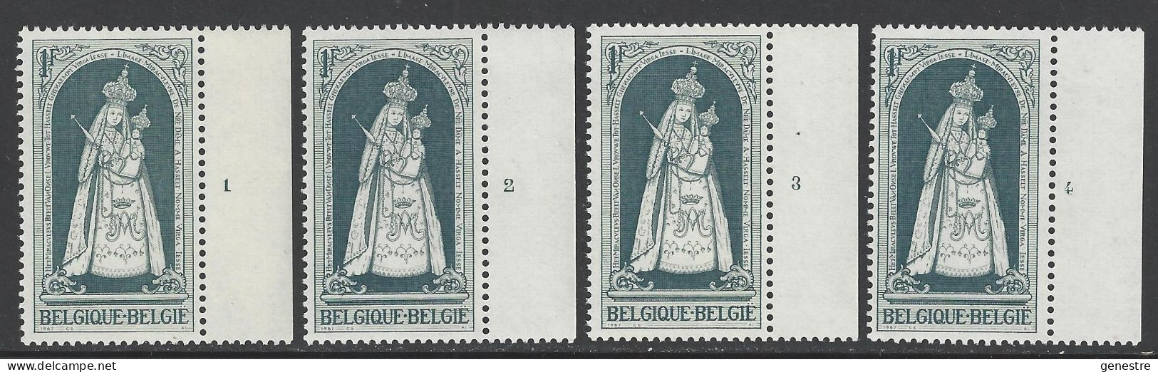 Belgique - 1967 - COB 1436 ** (MNH) - Planches 1 à 4, Série Complète - 1961-1970
