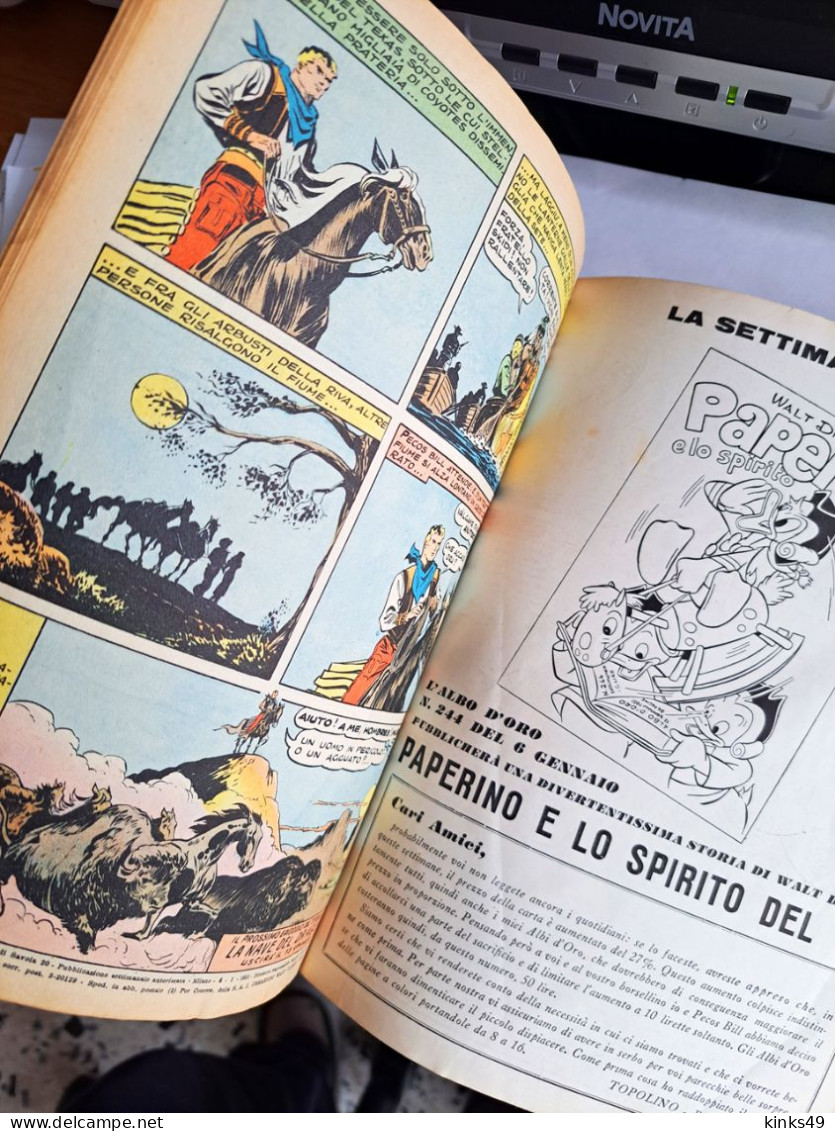 B225> PECOS BILL Albo D'Oro Mondadori N° 243 Del 6 GEN. 1951 ( I Guadi Della Sete ) - Premières éditions