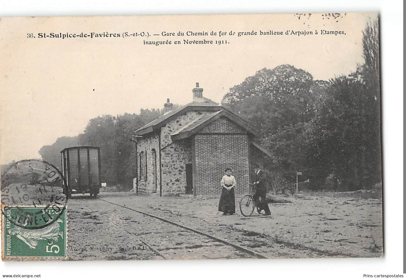 CPA 91 St Sulpice De Favieres La Gare Inaugurée En Novembre 1911 - Saint Sulpice De Favieres