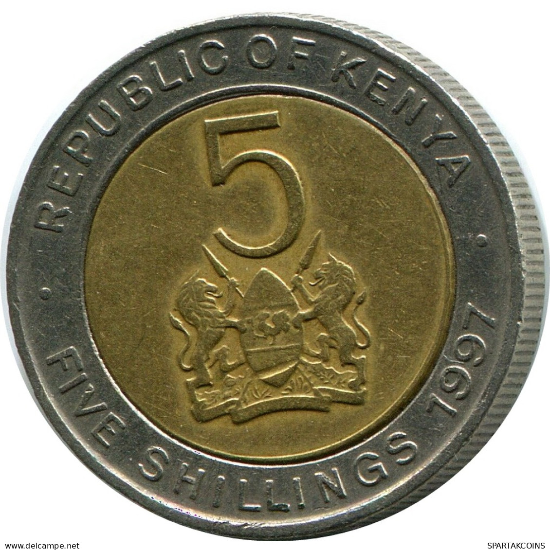 5 SHILLINGS 1997 KENIA KENYA Münze #AP898.D - Kenya