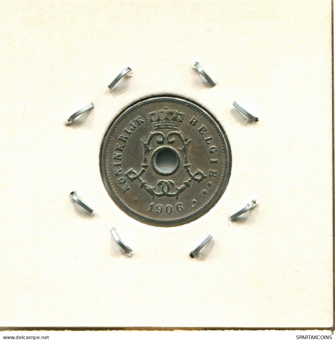 5 CENTIMES 1906 DUTCH Text BELGIEN BELGIUM Münze #BA240.D - 5 Cents