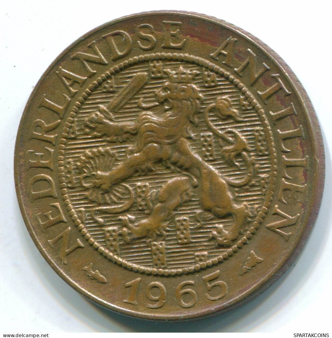 2 1/2 CENT 1965 CURACAO NIEDERLANDE Bronze Koloniale Münze #S10206.D - Curacao