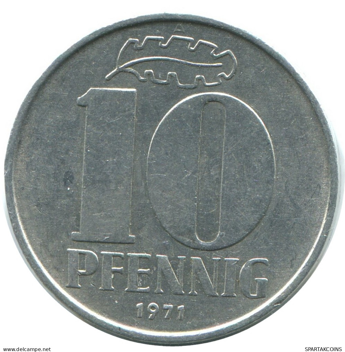 10 PFENNIG 1971 A DDR EAST DEUTSCHLAND Münze GERMANY #AE097.D - 10 Pfennig