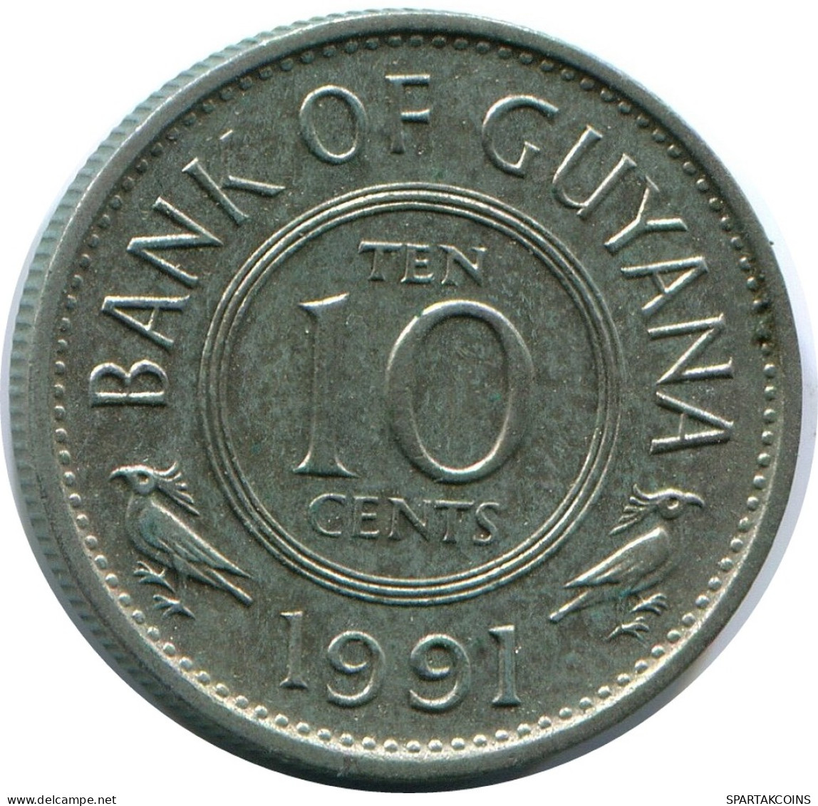 10 CENTS 1991 GUAYANA GUYANA Münze #AR926.D - Guyana