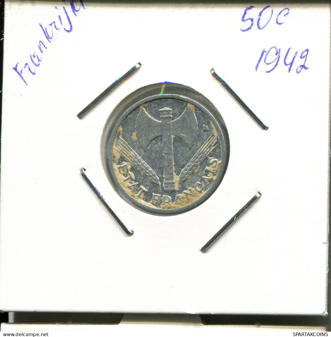 50 FRANCS 1942 FRANKREICH FRANCE Französisch Münze #AP015.D - Andere & Zonder Classificatie
