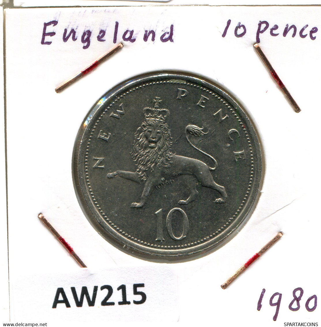 10 PENCE 1980 UK GROßBRITANNIEN GREAT BRITAIN Münze #AW215.D - 10 Pence & 10 New Pence