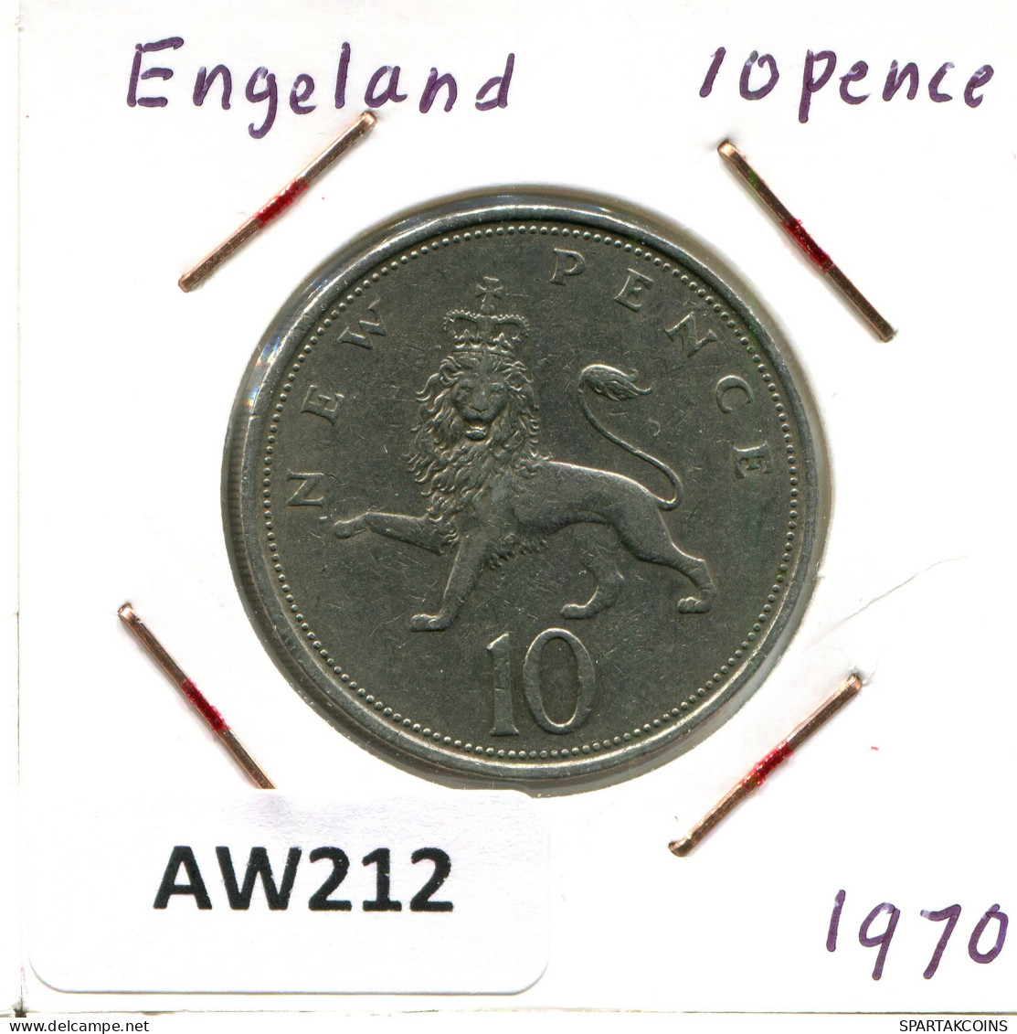 10 PENCE 1970 UK GREAT BRITAIN Coin #AW212.U - 10 Pence & 10 New Pence