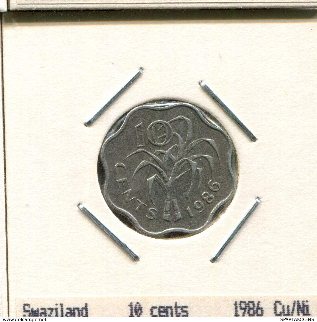 10 CENTS 1986 SWAZILAND Coin #AS313.U - Swasiland