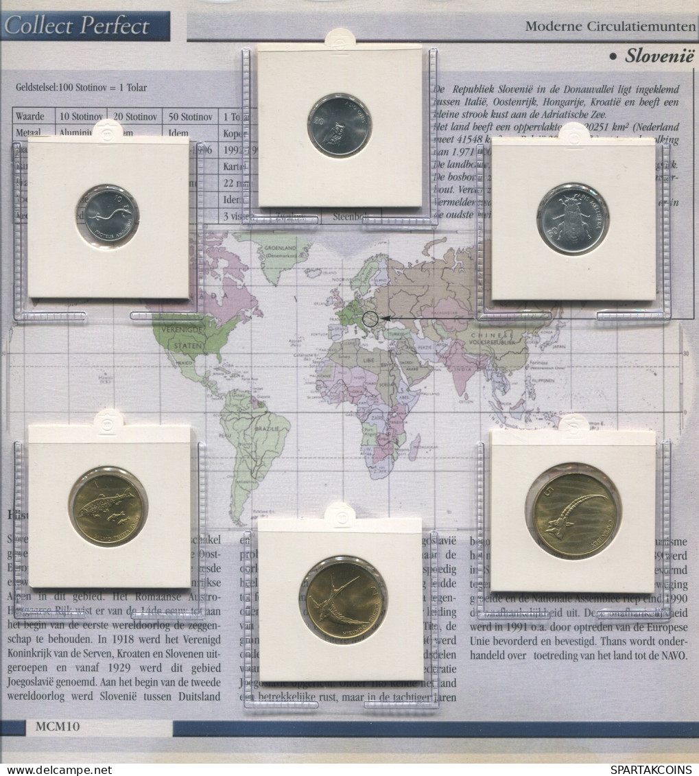 SLOVENIA 1992-1997 Coin SET 6 Coin UNC #SET1174.5.U - Slovénie
