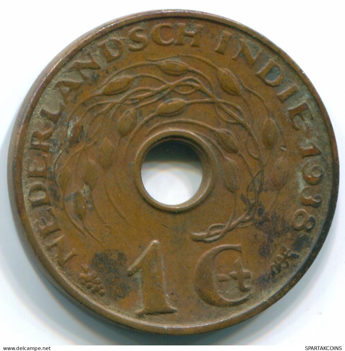 1 CENT 1938 NETHERLANDS EAST INDIES INDONESIA Bronze Colonial Coin #S10272.U - Indes Néerlandaises