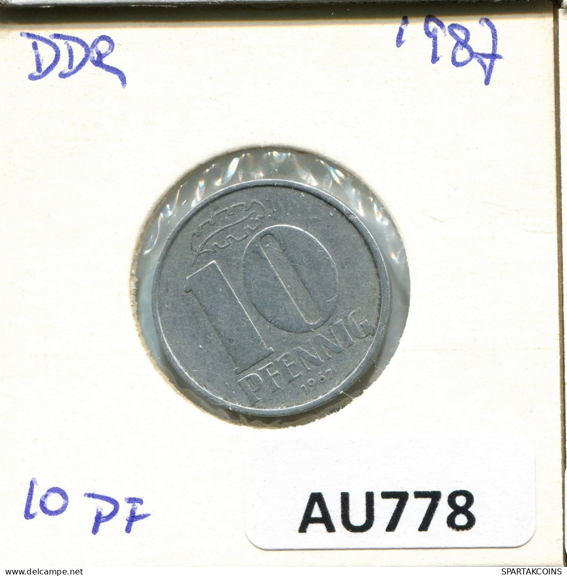 10 PFENNIG 1967 DDR EAST GERMANY Coin #AU778.U - 10 Pfennig
