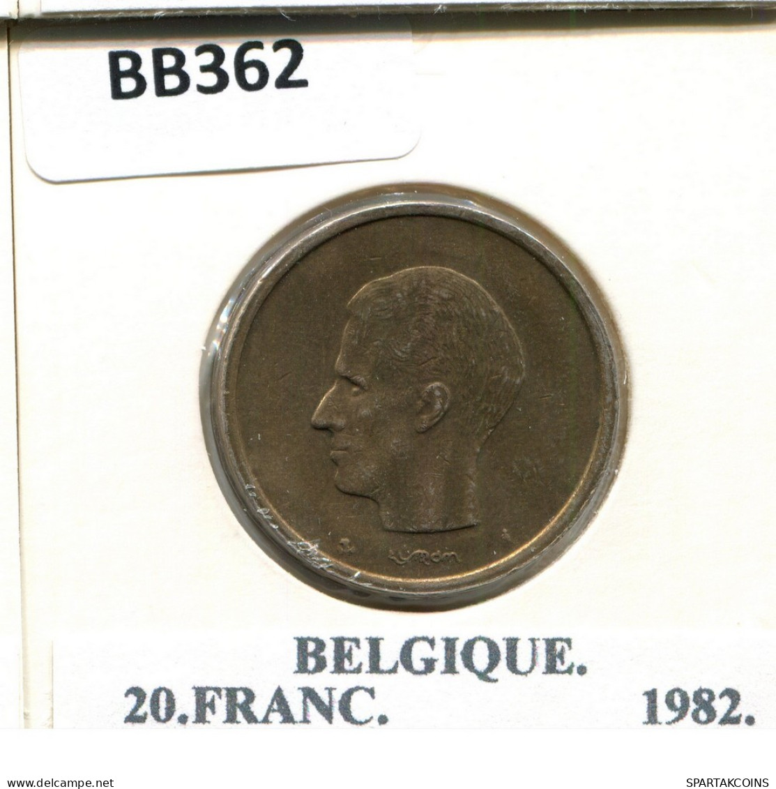 20 FRANCS 1982 FRENCH Text BELGIUM Coin #BB362.U - 20 Francs