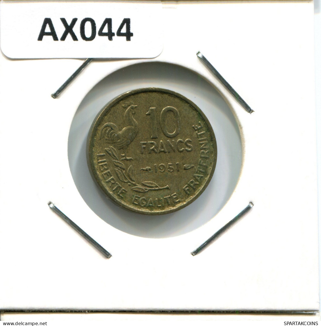 10 CENTIMES 1951 FRANCE Pièce #AX044.F - Otros & Sin Clasificación