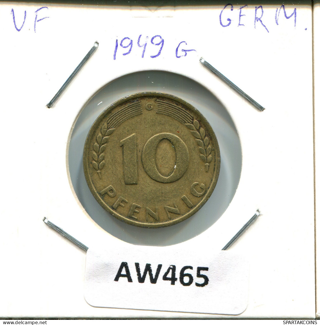 10 PFENNIG 1949 G ALLEMAGNE Pièce GERMANY #AW465.F - 10 Pfennig