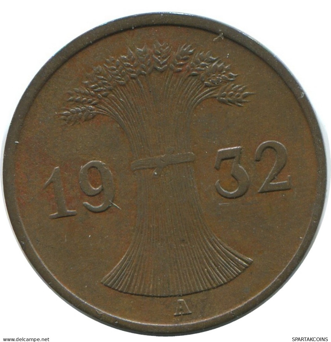 1 REICHSPFENNIG 1932 A ALLEMAGNE Pièce GERMANY #AE223.F - 1 Rentenpfennig & 1 Reichspfennig