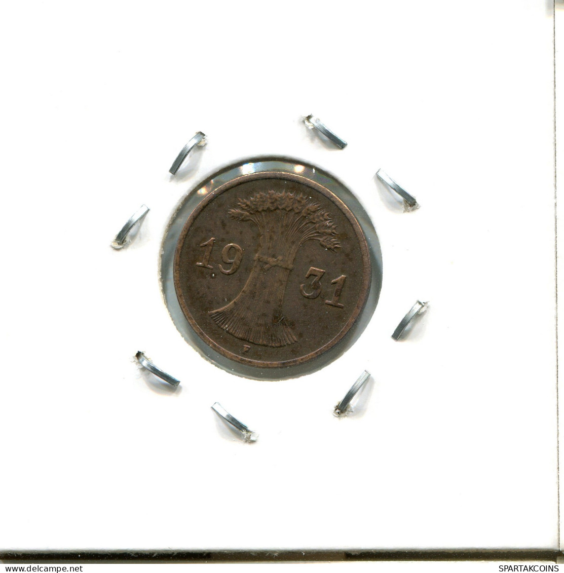 1 RENTENPFENNIG 1931 F ALLEMAGNE Pièce GERMANY #DA459.2.F - 1 Rentenpfennig & 1 Reichspfennig