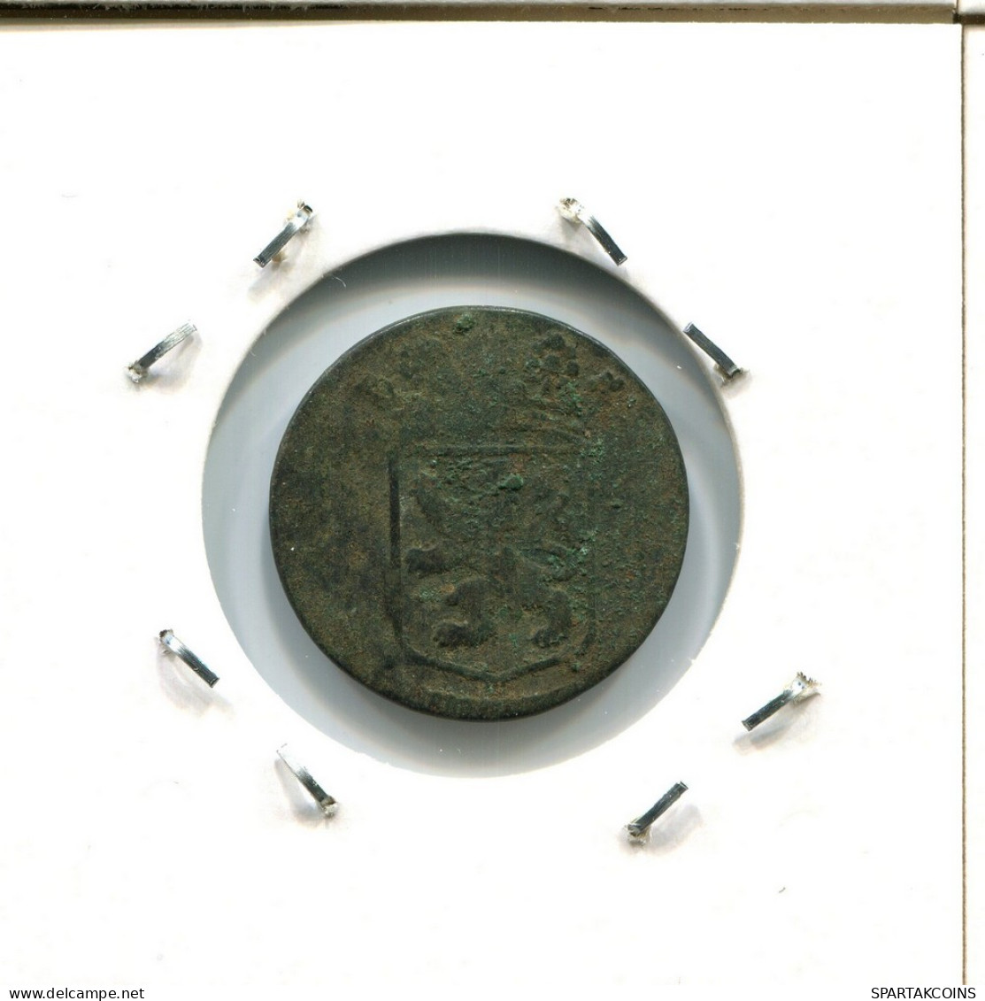 1750 HOLLAND VOC DUIT IINDES NÉERLANDAIS NETHERLANDS NEW YORK COLONIAL PENNY #VOC2681.7.F - Indes Néerlandaises