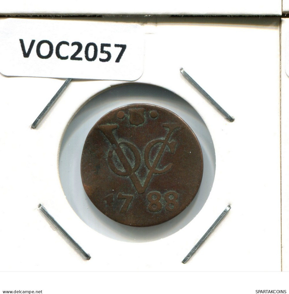 1780 UTRECHT VOC DUIT IINDES NÉERLANDAIS NETHERLANDS NEW YORK COLONIAL PENNY #VOC2057.10.F - Indes Néerlandaises