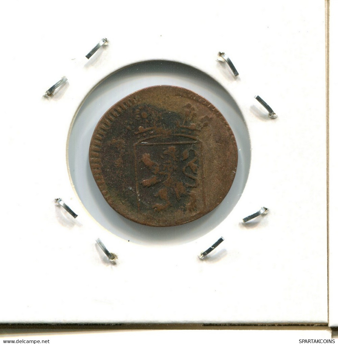 1751 HOLLAND VOC DUIT IINDES NÉERLANDAIS NETHERLANDS NEW YORK COLONIAL PENNY #VOC2726.7.F - Indes Néerlandaises