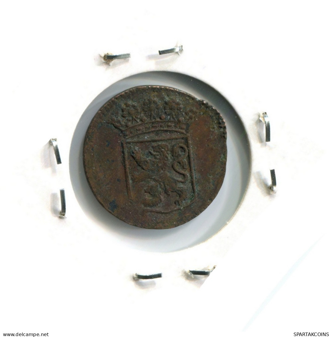 1744 HOLLAND VOC DUIT IINDES NÉERLANDAIS NETHERLANDS NEW YORK COLONIAL PENNY #VOC2519.7.F - Indes Néerlandaises