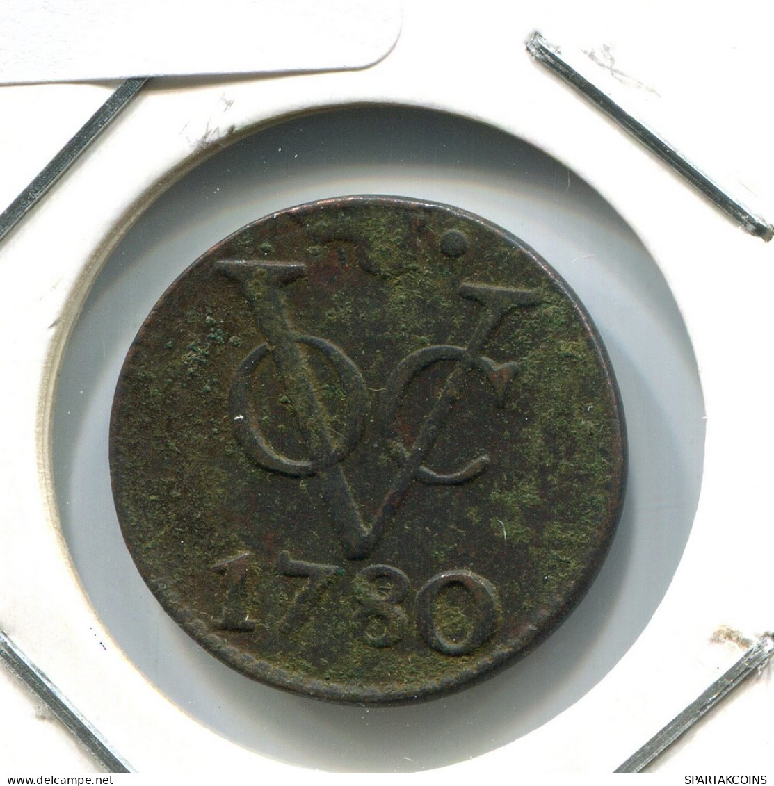 1780 UTRECHT VOC DUIT IINDES NÉERLANDAIS NETHERLANDS NEW YORK COLONIAL PENNY #VOC1618.10.F - Indes Néerlandaises