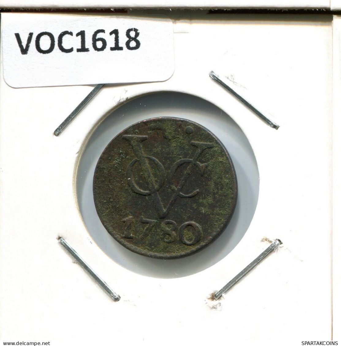 1780 UTRECHT VOC DUIT IINDES NÉERLANDAIS NETHERLANDS NEW YORK COLONIAL PENNY #VOC1618.10.F - Indes Néerlandaises