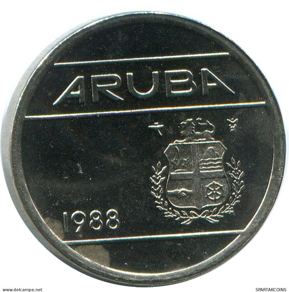 5 CENTS 1988 ARUBA Coin (From BU Mint Set) #AH109.U - Aruba