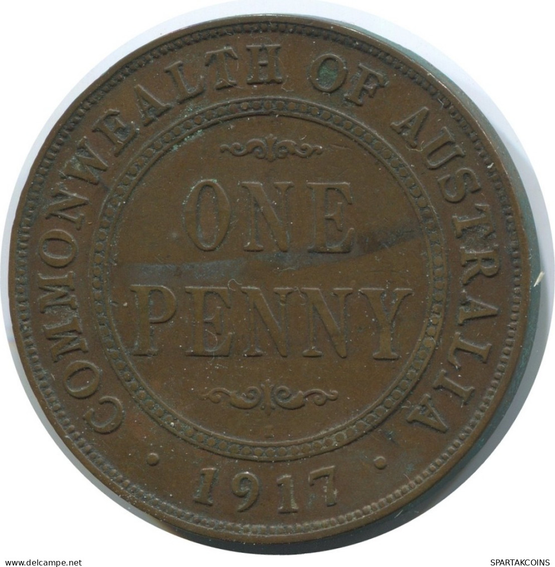 1 PENNI 1917 AUSTRALIA Coin #AE778.16.U - Penny