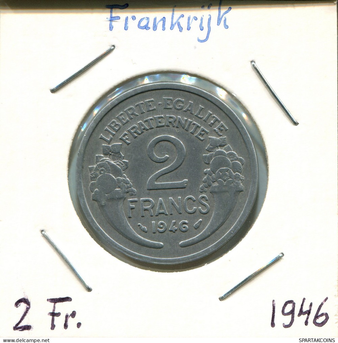 2 FRANCS 1946 FRANCE Coin Provisional Government #AM343 - 2 Francs