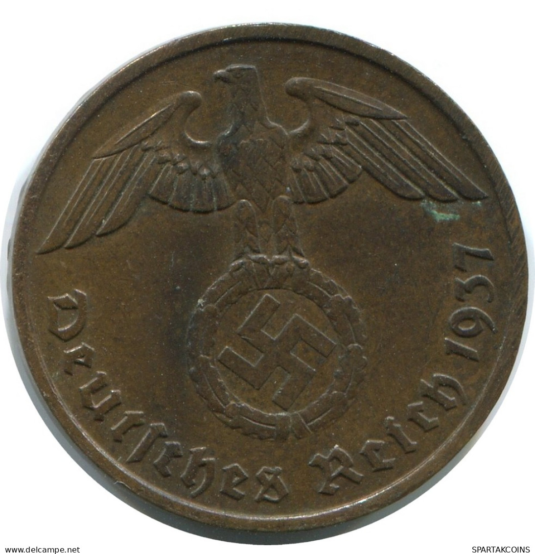 2 REICHSPFENNIG 1937 A GERMANY Coin #AD855.9.U - 2 Renten- & 2 Reichspfennig