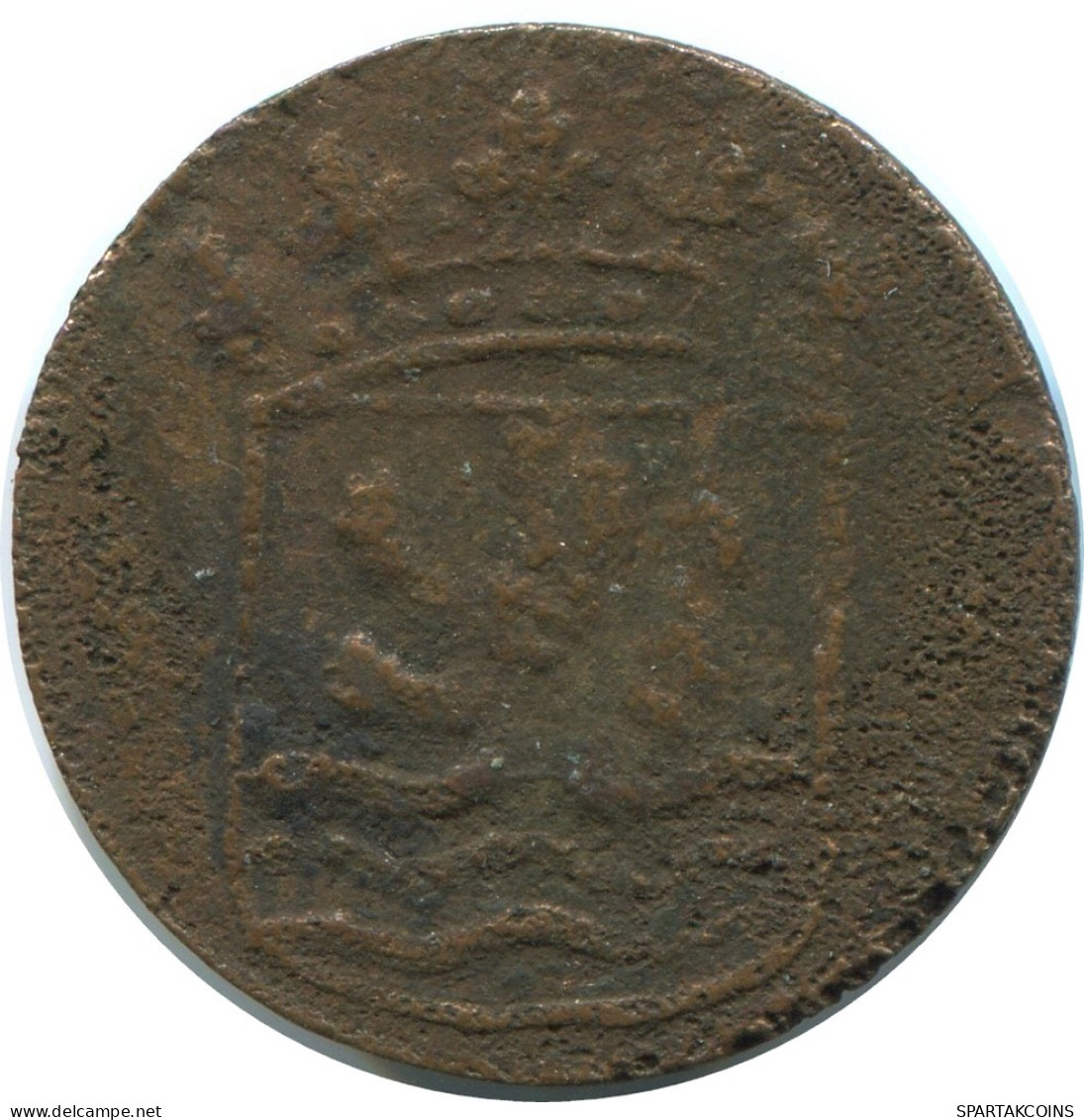 1753 HOLLAND VOC DUIT NETHERLANDS EAST INDIA RR *1753* COLONIAL COIN #AE821.27.U - Indes Néerlandaises