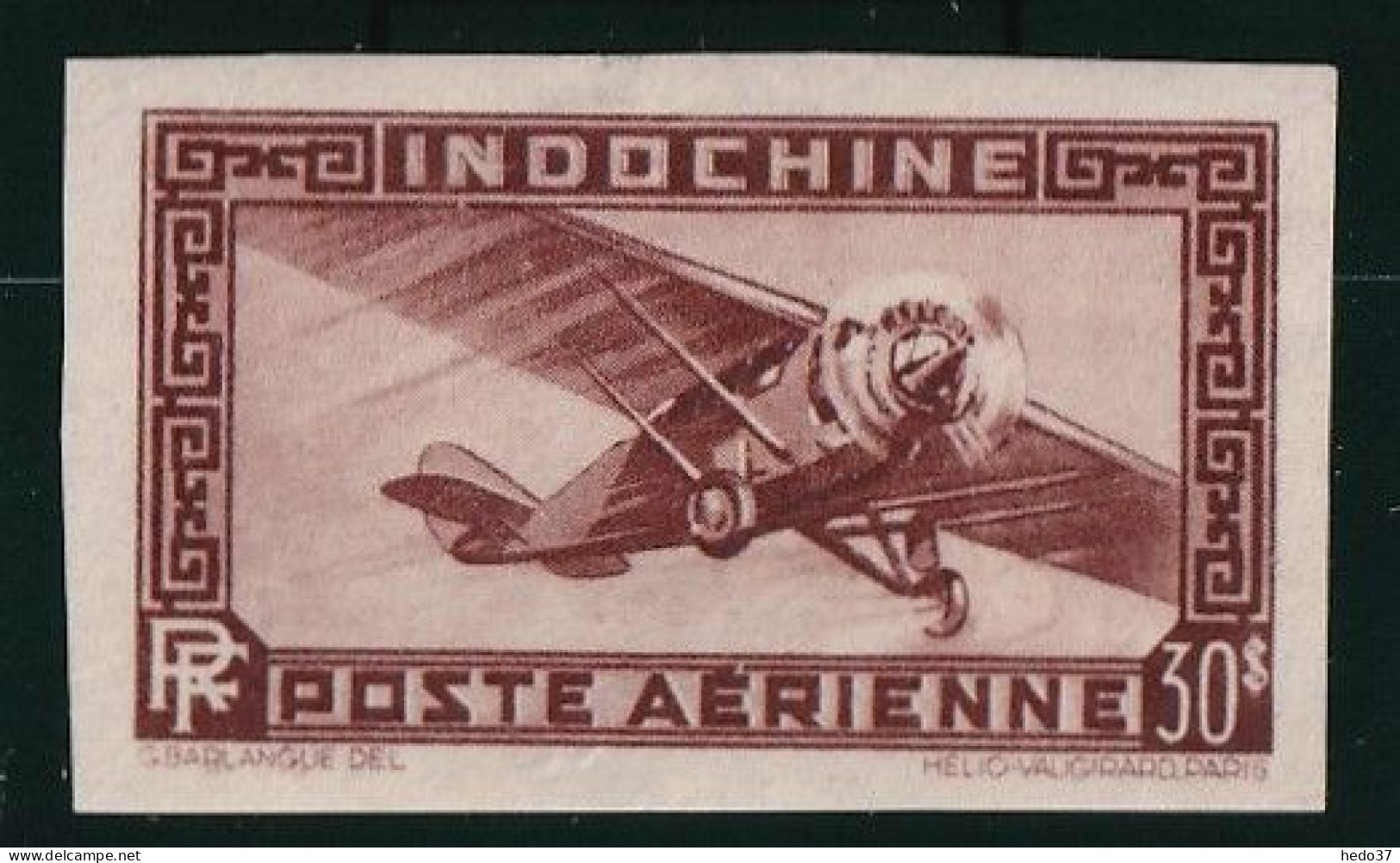 Indochine Poste Aérienne N°47a - Non Dentelé - Neuf * Avec Charnière - TB - Poste Aérienne