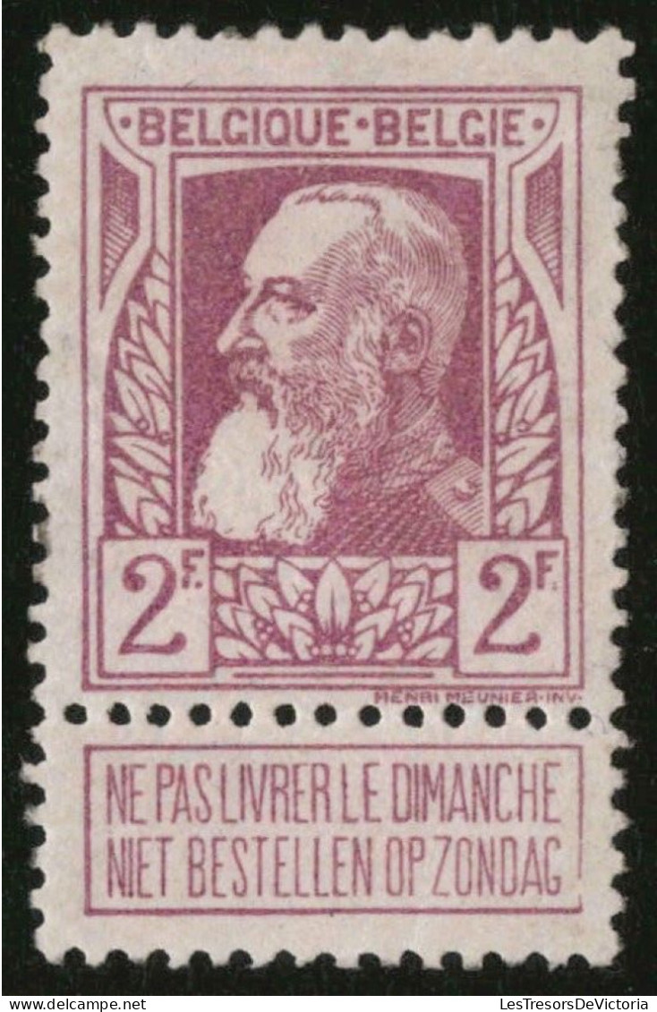 TIMBRE Belgique - COB 80 ** - 2 F - 1905 - Cote 625 + 100% Bien Centré - - 1905 Thick Beard