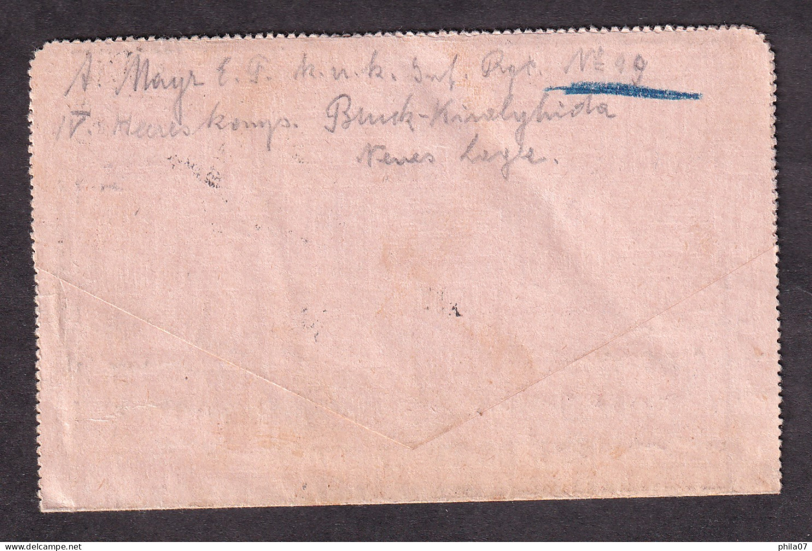 HUNGARY WWI - Closed Stationery Sent From Hungary To Mondsee 29.07. 1916. And Re-addressed To Hospital Of Red/ 4 Scans - Autres & Non Classés