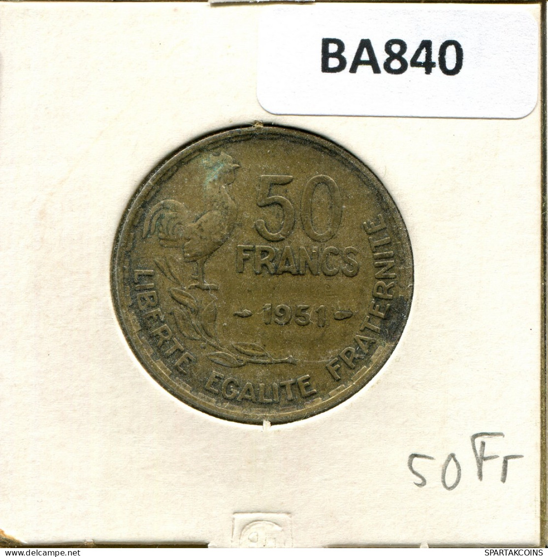 50 FRANCS 1951 FRANKREICH FRANCE Französisch Münze #BA840.D - 50 Francs